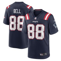 Men's New England Patriots Jaheim Bell Navy Game Jersey