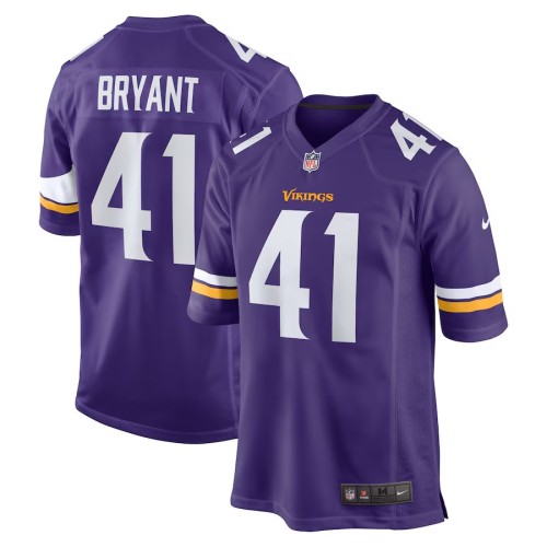 Men's Minnesota Vikings Austin Bryant Purple Game Jersey