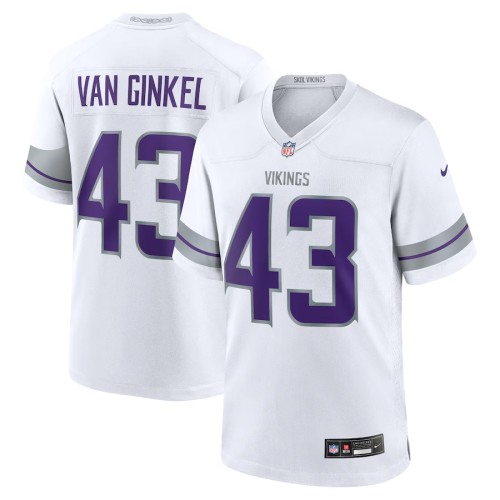 Men's Minnesota Vikings Andrew Van Ginkel White Alternate Game Jersey