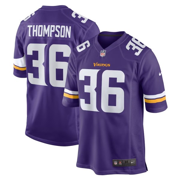 Men's Minnesota Vikings NaJee Thompson Purple Game Jersey
