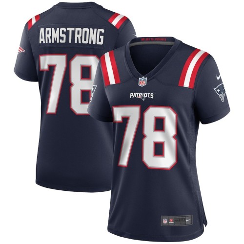 Women's New England Patriots Bruce Armstrong Navy Game Retired Player Jersey