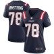 Women's New England Patriots Bruce Armstrong Navy Game Retired Player Jersey