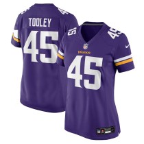 Women's Minnesota Vikings Max Tooley Purple Team Game Jersey