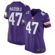 Women's Minnesota Vikings Dwight McGlothern Jr. Purple Game Jersey