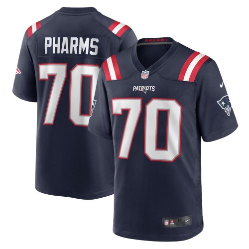 Men's New England Patriots Jeremiah Pharms Jr. Navy Team Game Jersey
