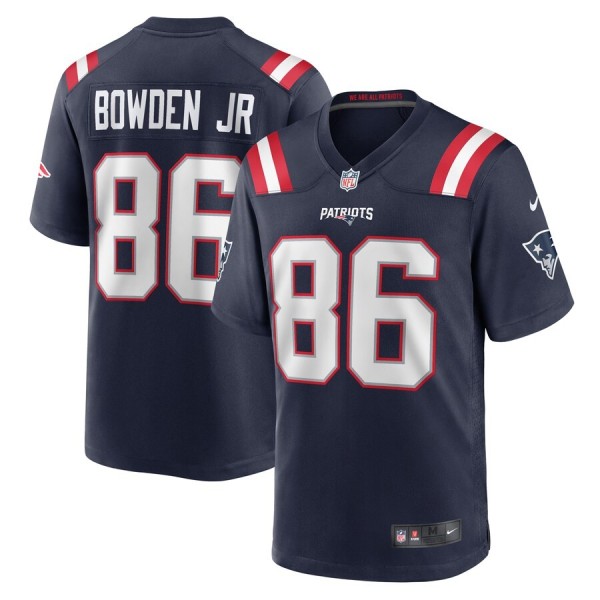 Men's New England Patriots Lynn Bowden Jr. Navy Home Game Player Jersey