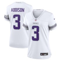 Women's Minnesota Vikings Jordan Addison White Alternate Game Player Jersey