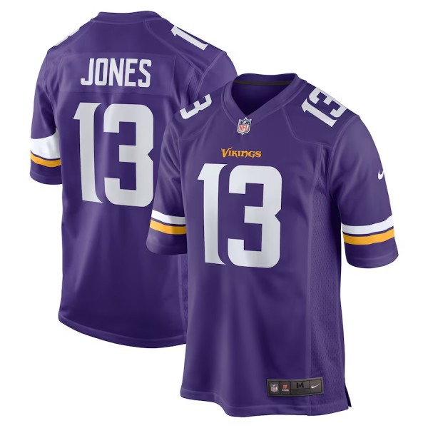 Men's Minnesota Vikings Daniel Jones Purple Team Game Jersey