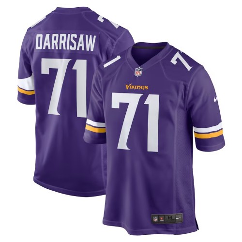 Men's Minnesota Vikings Christian Darrisaw Purple Game Jersey