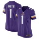 Women's Minnesota Vikings Shaquill Griffin Purple Team Game Jersey