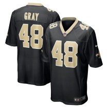 Men's New Orleans Saints J.T. Gray Black Game Jersey