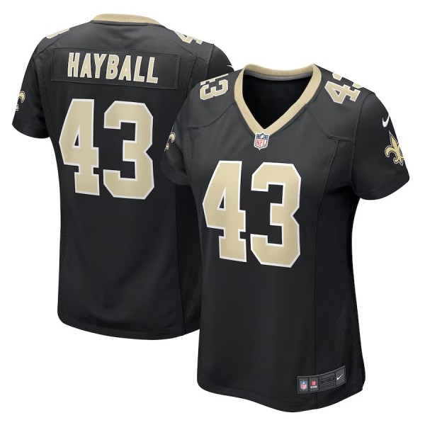 Women's New Orleans Saints Matthew Hayball Black Game Jersey