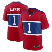 Men's New York Giants Malik Nabers Century Red Alternate Player Game Jersey