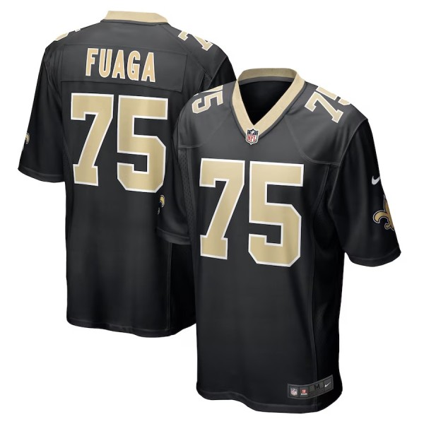Men's New Orleans Saints Taliese Fuaga Black Game Jersey