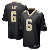 Men's New Orleans Saints Willie Gay Black Game Jersey