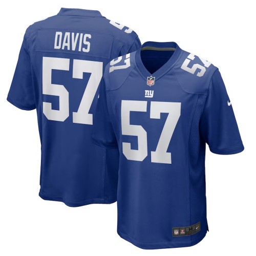 Men's New York Giants Jarrad Davis Royal Team Game Jersey