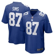 Men's New York Giants Cam Sims Royal Game Jersey