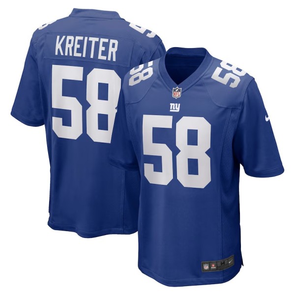 Men's New York Giants Casey Kreiter Royal Game Jersey