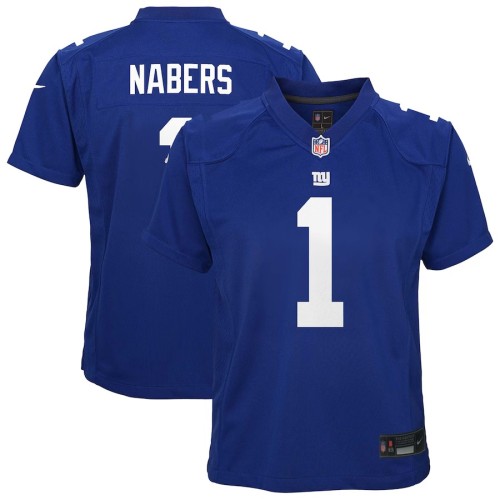 Youth New York Giants Malik Nabers Royal Game Jersey