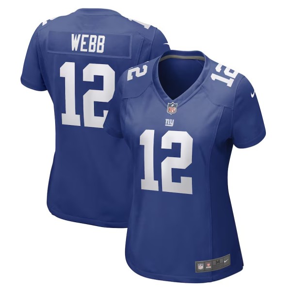 Women's New York Giants Davis Webb Royal Game Player Jersey