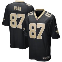 Men's New Orleans Saints Joe Horn Black Game Retired Player Jersey