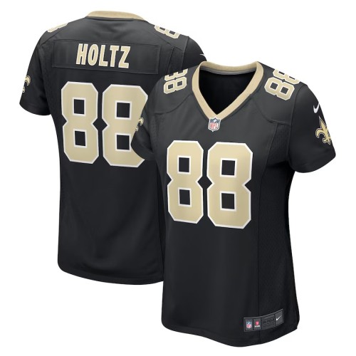 Women's New Orleans Saints J.P. Holtz Black Game Player Jersey