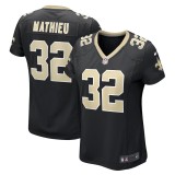 Women's New Orleans Saints Tyrann Mathieu Black Player Jersey