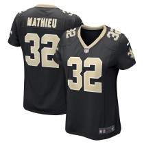 Women's New Orleans Saints Tyrann Mathieu Black Player Jersey
