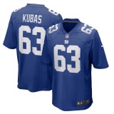 Men's New York Giants Jake Kubas Royal Team Game Jersey