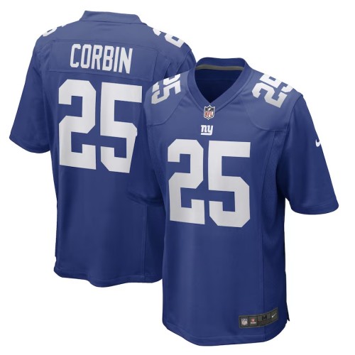Men's New York Giants Jashaun Corbin Royal Game Player Jersey