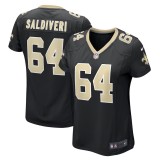 Women's New Orleans Saints Nick Saldiveri Black Team Game Jersey