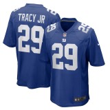 Men's New York Giants Tyrone Tracy Jr. Royal Team Game Jersey