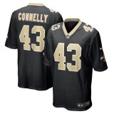 Men's New Orleans Saints Ryan Connelly Black Team Game Jersey