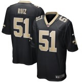 Men's New Orleans Saints Cesar Ruiz Black Player Game Jersey
