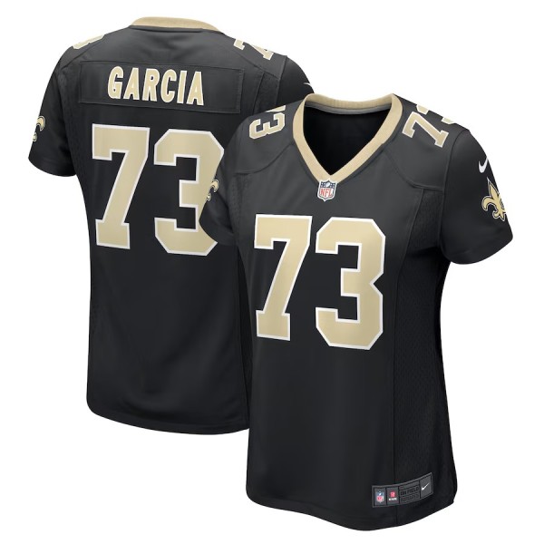 Women's New Orleans Saints Max Garcia Black Team Game Jersey