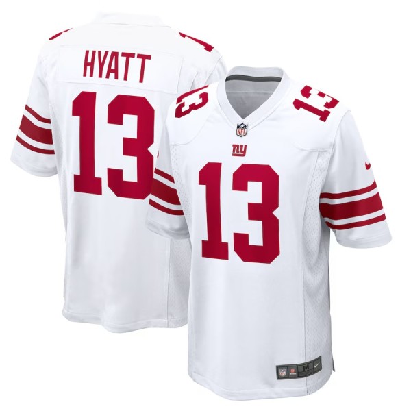 Men's New York Giants Jalin Hyatt White Game Jersey