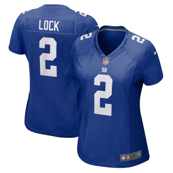 Women's New York Giants Drew Lock Royal Game Jersey