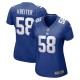 Women's New York Giants Casey Kreiter Royal Game Jersey
