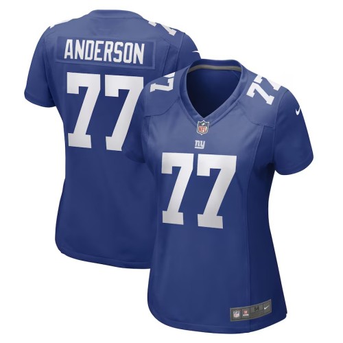 Women's New York Giants Jack Anderson Royal Game Player Jersey