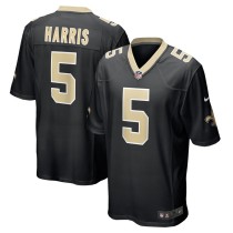 Men's New Orleans Saints Will Harris Black Game Jersey