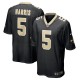 Men's New Orleans Saints Will Harris Black Game Jersey