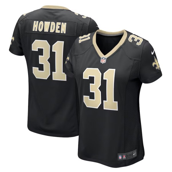 Women's New Orleans Saints Jordan Howden Black Team Game Jersey