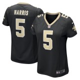 Women's New Orleans Saints Will Harris Black Game Jersey