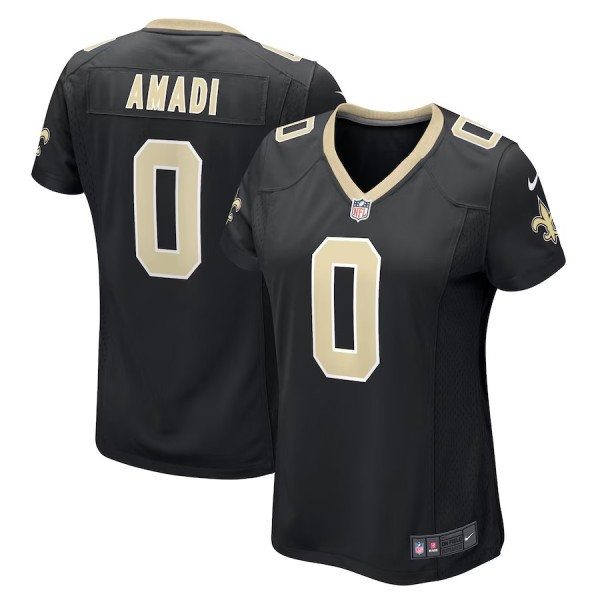 Women's New Orleans Saints Ugo Amadi Black Team Game Jersey