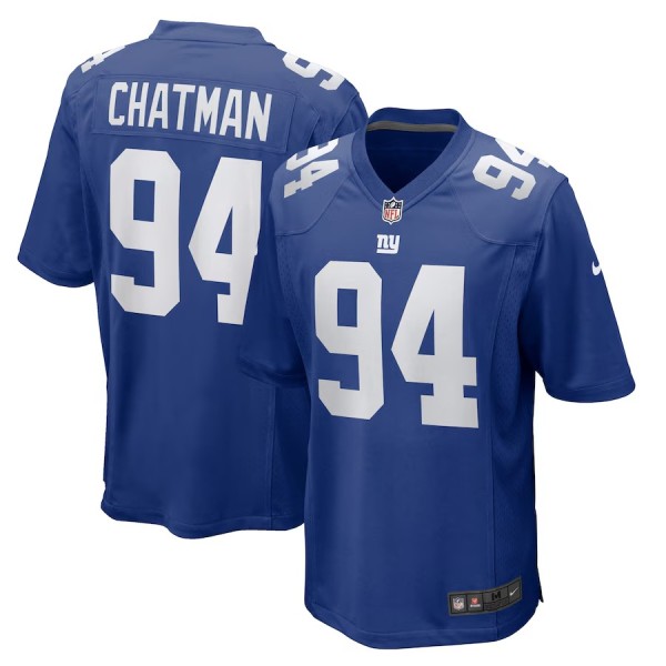 Men's New York Giants Elijah Chatman Royal Team Game Jersey