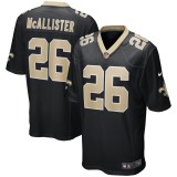 Men's New Orleans Saints Deuce McAllister Black Game Retired Player Jersey