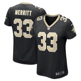 Women's New Orleans Saints Kirk Merritt Black Team Game Jersey