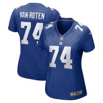 Women's New York Giants Greg Van Roten Royal Team Game Jersey
