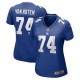 Women's New York Giants Greg Van Roten Royal Team Game Jersey
