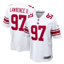 Men's New York Giants Dexter Lawrence II White Game Player Jersey